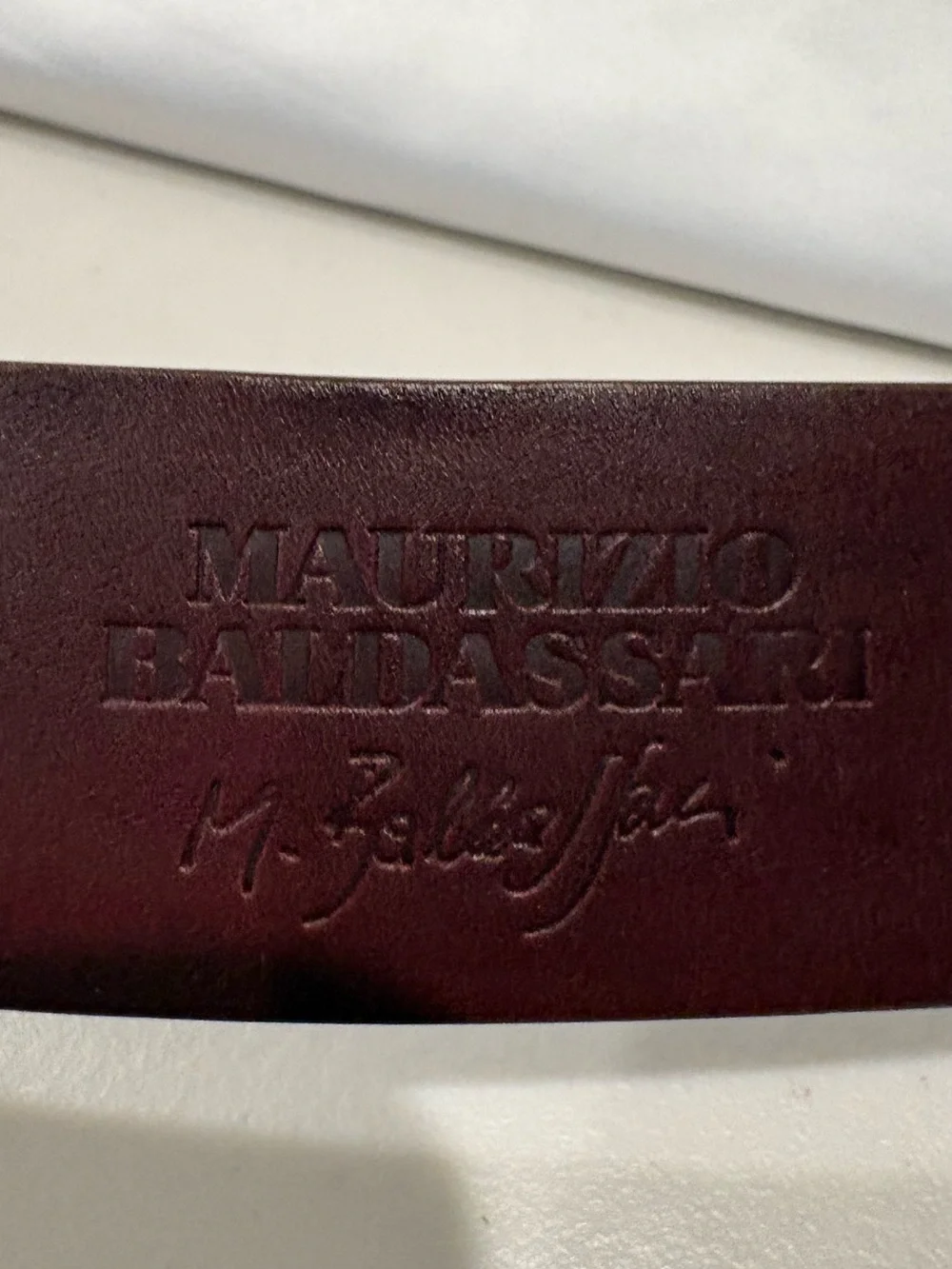 Maurizio Baldassari - Men's Nappa Leather Belt. Dark Brown. Size 42. Italy